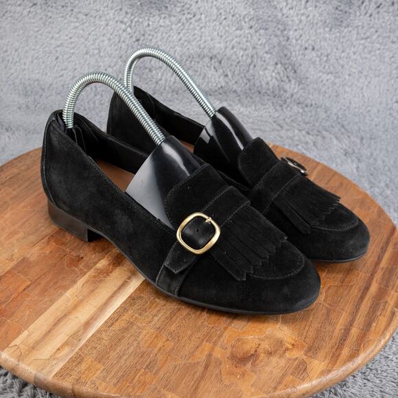 Clarks Un Blush Fame Slip on Loafer, Black Suede, Women Size 8 M, $95 NEW - Picture 1 of 6